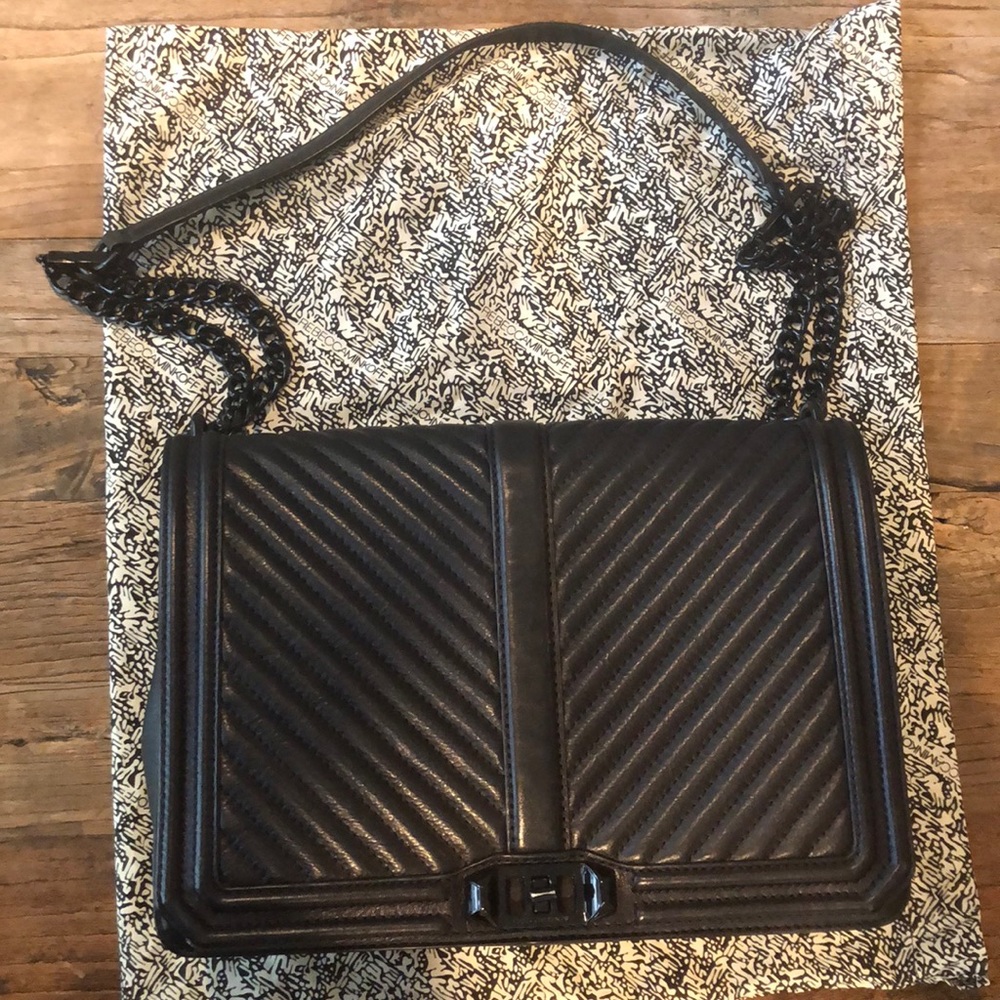 Rebecca minkoff JUMBO chevron quilted love